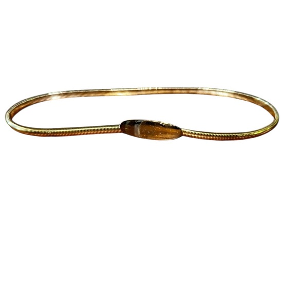 Vintage Gold T Chain‎ Belt Oval Buckle design One size - Picture 1 of 4